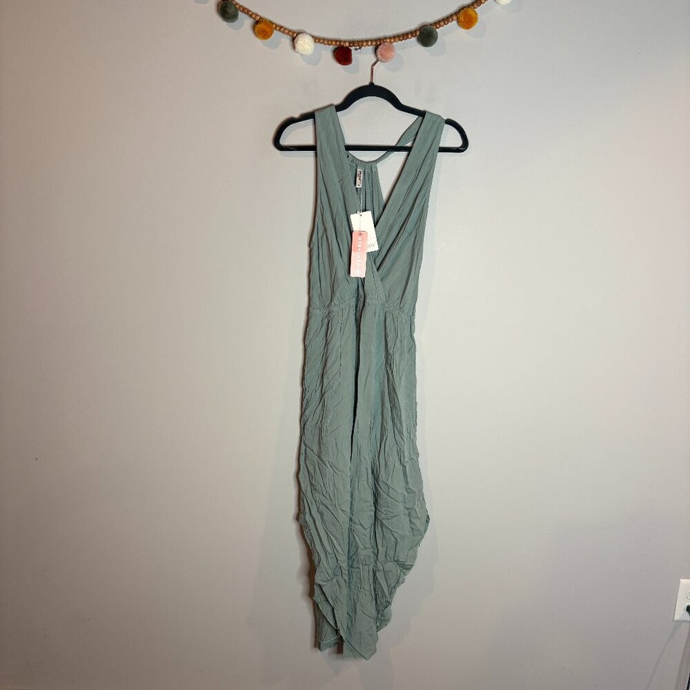 NWT Wantable Curve Hem Midi Dress in light green